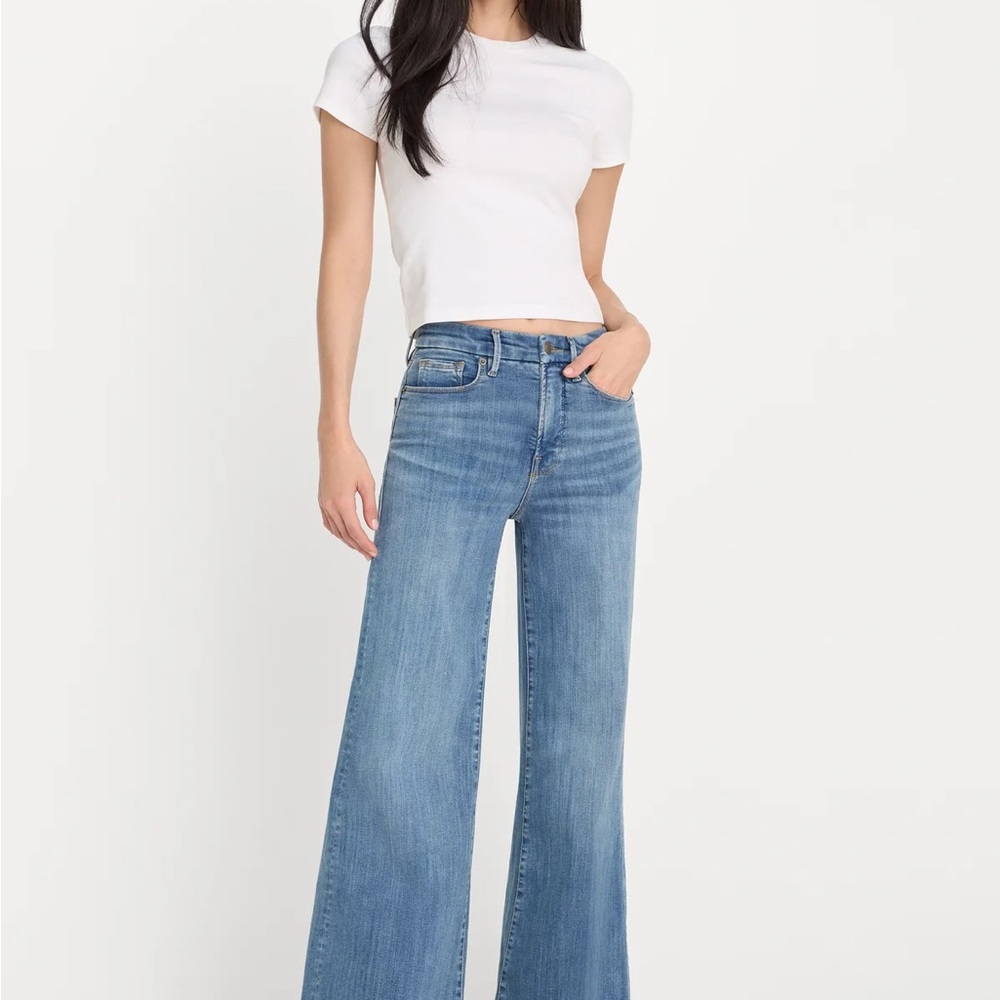 Good American Good Waist Light Blue Jeans